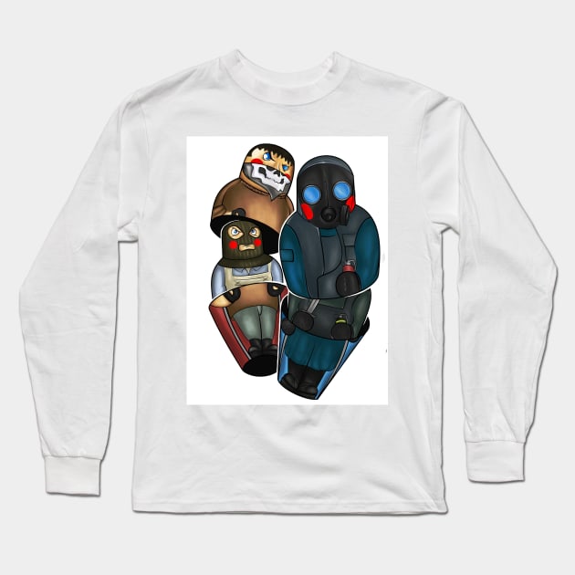 Folk Fighters matryoshka Long Sleeve T-Shirt by 4funprint